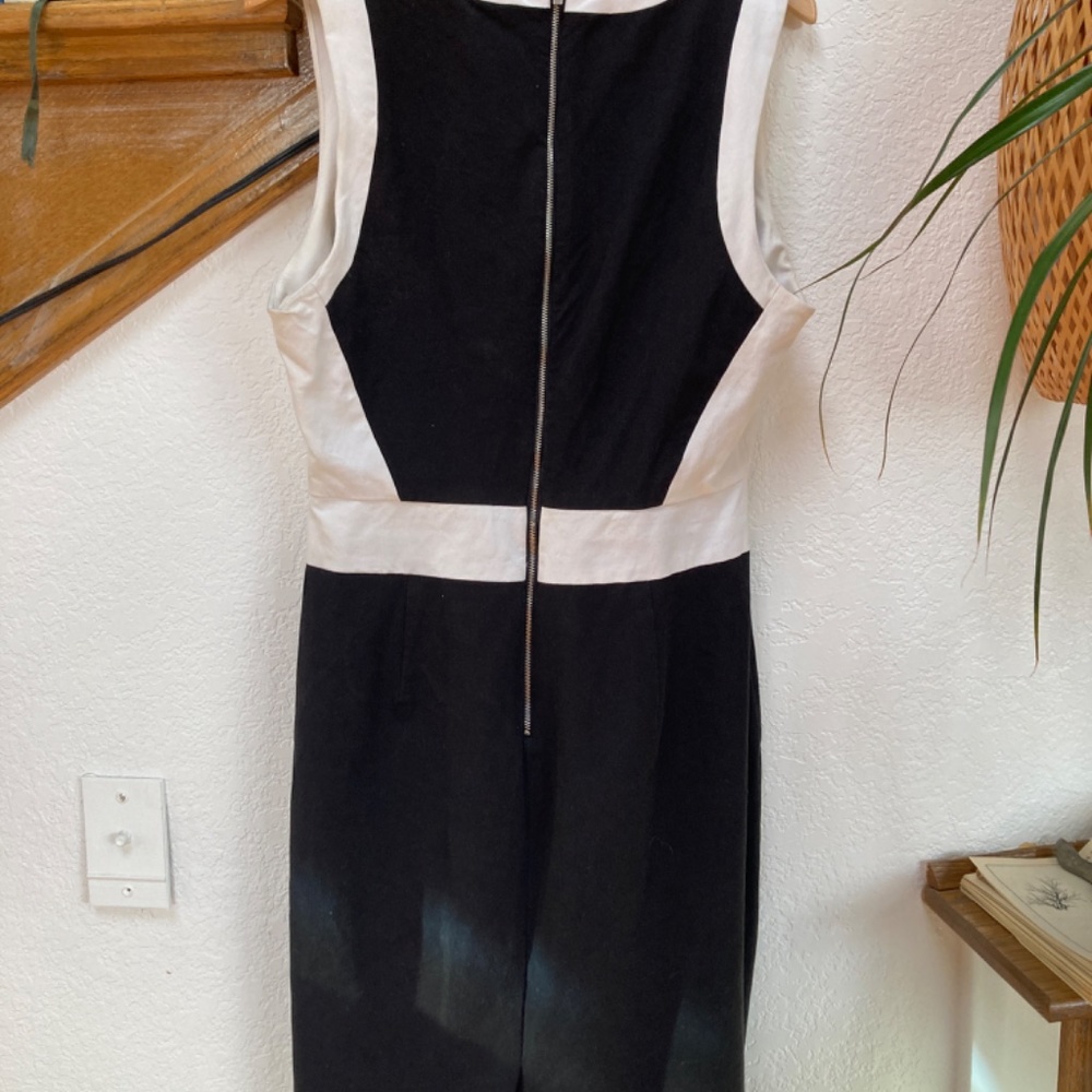 Banana republic black and white size 12 dress shift vneck - Picture 6 of 9
